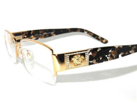 gold frame men's versace glasses.